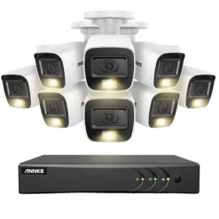 Sikkerhedsmonitorer & Videokameraer^8CH DVR CCTV Sikkerhedssystem, 5MP Ultra HD Opløsning, Infrarød Nattesyn,4T, 3K CMOS Kamera-a