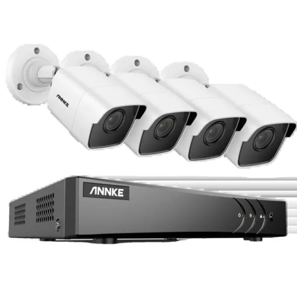Sikkerhedsmonitorer & Videokameraer^8CH DVR CCTV Sikkerhedssystem, 5MP Ultra HD Opløsning, Infrarød Nattesyn,Ingen, 5MP CMOS-kamera