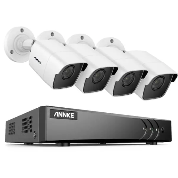 Sikkerhedsmonitorer & Videokameraer^8CH DVR CCTV Sikkerhedssystem, 5MP Ultra HD Opløsning, Infrarød Nattesyn,Ingen, 5MP CMOS-kamera