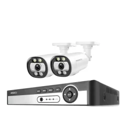 Clearance 8CH NVR Sikkerhedskamera System, 4K Opløsning, AI Menneske Detektion,3T (udendørs sport), 8CH NVR 2STK KAMERA 5MP Sikkerhedsmonitorer & Videokameraer