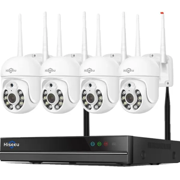 Sale 16CH NVR Sikkerhedssystem, 5MP Høj Opløsning, IP66 Vandtæt,3T(udendørs sport), Eu stik, 16CH NVR 5MP 4 Cas Sikkerhedsmonitorer & Videokameraer