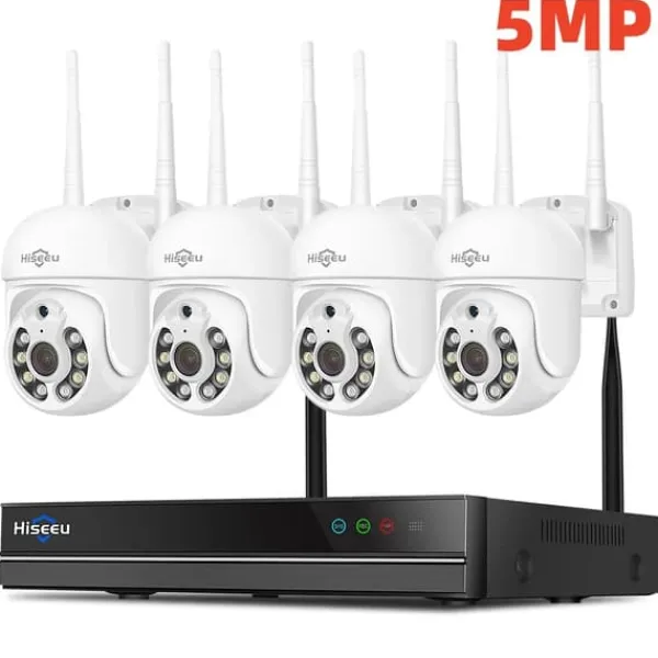 Sale 16CH NVR Sikkerhedssystem, 5MP Høj Opløsning, IP66 Vandtæt,3T(udendørs sport), Eu stik, 16CH NVR 5MP 4 Cas Sikkerhedsmonitorer & Videokameraer