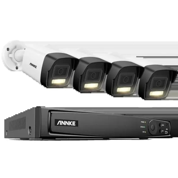Best 8CH NVR Sikkerhedssystem, 8MP Høj Opløsning, Fjernadgangsfunktionalitet,2T, 8CH NVR 4PCS Kamera Sikkerhedsmonitorer & Videokameraer