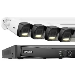 New 8CH Overvågningskamera System, 12MP Opløsning, Smart Menneske- og Køretøjsdetektion,2T, 8CH 4Pcs Kamera-a Sikkerhedsmonitorer & Videokameraer