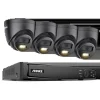 New 8CH Overvågningskamera System, 12MP Opløsning, Smart Menneske- og Køretøjsdetektion,8CH 4 stk. kamera, 1T Sikkerhedsmonitorer & Videokameraer