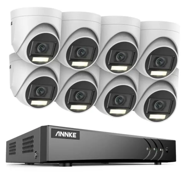 16CH Sikkerhedskamera System, 5MP Høj Opløsning, Avanceret Bevægelsesdetektion,16CH 8PCS Sæt, Ingen Sikkerhedsmonitorer & Videokameraer