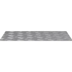 Pejse^Checker plader i aluminium - Skridsikre trappetrin | Størrelse: 70x40 cm | Farve: Sølv