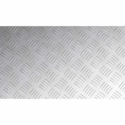Pejse^Checker plader i aluminium - Skridsikre trappetrin | Størrelse: 70x40 cm | Farve: Sølv