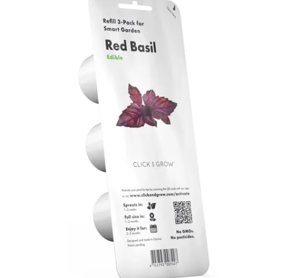 Click & Grow Smart Garden refill Rød Basilikum 3 stk Kit Til Plante- & Urtedyrkning