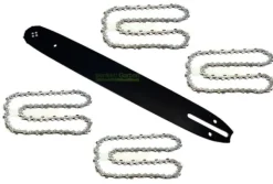 Clearance 40cm 1,3mm 3/8" 57 TG Sværd + 4X kæde for Scheppach CSP41 / CSP 41 motorsav Havemaskiner