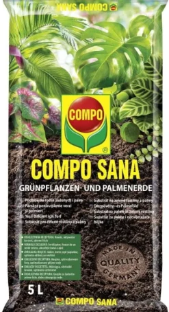 Online Compo Sana substrat til grønne planter og palmer 5L blanding af tørv, perlit og dolomit Jord & Sand
