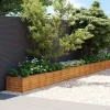 Plantningsbænke^Cortenstål højbed 1152x50x36 cm - Holdbart og dekorativt | Farve: Brun | Størrelse: 1152x50x36 cm