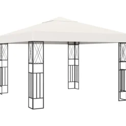 Telte & Lysthuse^Cremefarvet pavillon 3x3 m - Robuste udendørs baldakin | Farve: Creme | Størrelse: 3x3 m
