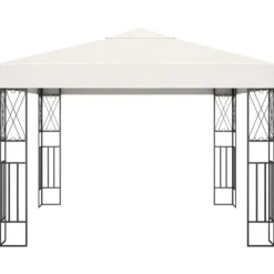 Telte & Lysthuse^Cremefarvet pavillon 3x3 m - Robuste udendørs baldakin | Farve: Creme | Størrelse: 3x3 m