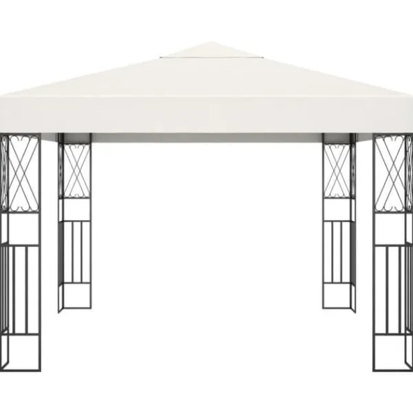 Telte & Lysthuse^Cremefarvet pavillon 3x3 m - Robuste udendørs baldakin | Farve: Creme | Størrelse: 3x3 m