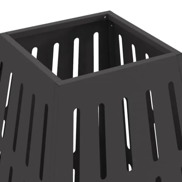 Pejse^Cylindrisk bålsted i stål - Udendørs ildgryde | Farve: Sort | Størrelse: 50x50x70 cm