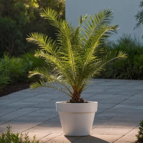 Krukkeplanter Indendørs^Daddelpalme - Sæt med 2 - Phoenix canariensis - Højde 80-100cm - ⌀19cm