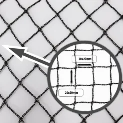 Best Damnet 12 m x 20 m Sort fiskedamsnet Bladnet Net Fuglebeskyttelsesnet robust Til Fugle & Småvildt