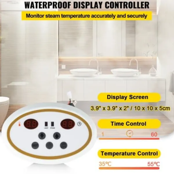 Sale Dampgenerator, 44,5x18,2x31,3 cm, rustfrit stål Sauna
