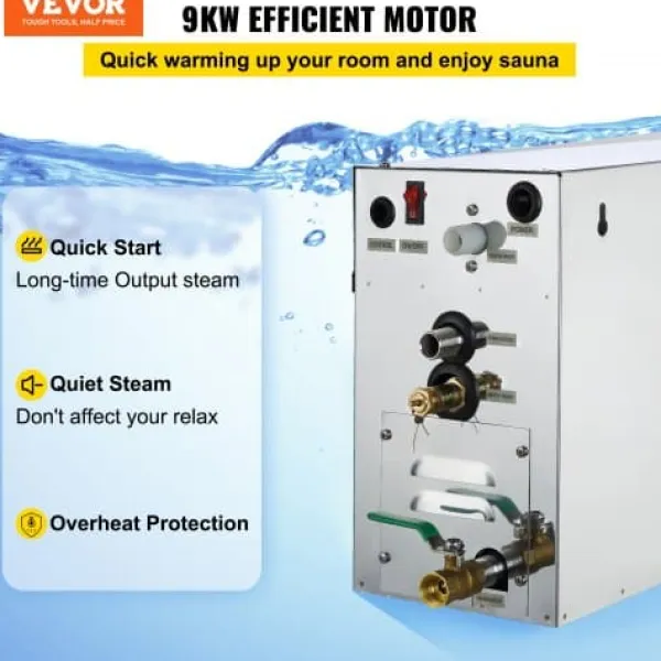 Sale Dampgenerator, 44,5x18,2x31,3 cm, rustfrit stål Sauna