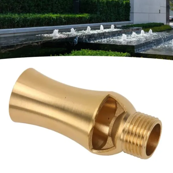 Best Damsprinklerdyse Kobber Istårn Kaskade Cedertræ Sprøjtehoved Til Havedam G1/2" Udvendig Gevind 7,1cm Springvand & Damme