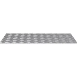 Pejse^4-delt Aluminium Checker Plader - Skridsikre Trappetrin | Størrelse: 90x50 cm | Farve: Sølv