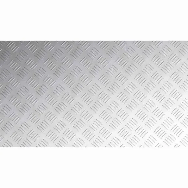 Pejse^4-delt Aluminium Checker Plader - Skridsikre Trappetrin | Størrelse: 90x50 cm | Farve: Sølv