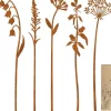 Havedekorationer^5-delt metalblomster havepinde – udendørs dekorative plantepinde, metalkunst til gård, græsplæne og blomsterbed