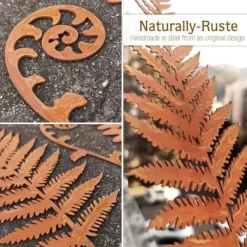 Havedekorationer^5-delt metalblomster havepinde – udendørs dekorative plantepinde, metalkunst til gård, græsplæne og blomsterbed