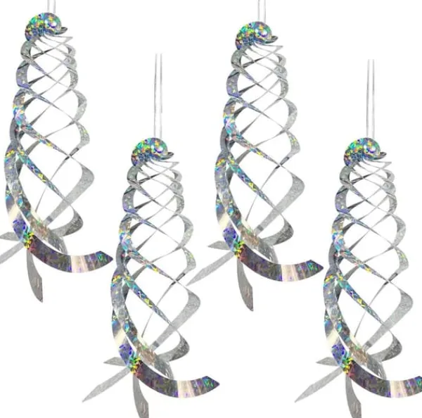 Best 4-delt spiralformet fugleafvisende reflektor 28,5*28,5 cm hængende reflekterende fugleafvisende enhed, der bruges til at jage fugle som spætter, duer | CDON Til Fugle & Småvildt