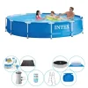 Pooler^Deluxe Poolpakke - Intex Metalramme Rund 366x76 cm