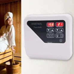 Clearance Digital saunastyring - Eksternt kontrolpanel - 3–9 kW - 220–240 V - Temperaturområde 40–105 °C - Lys maks. 60 W - Vægmonteret Sauna