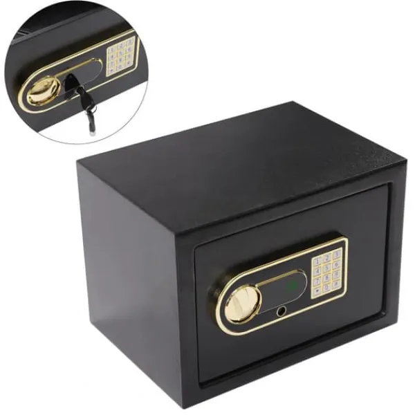 Pengeskabe^Digitalt Pengeskab, Kapacitet 22L, Eksterne Dimensioner 35 x 25 x 25 cm, Interne Dimensioner 34,7 x 19 x 24,7 cm, Nettovægt 6 kg
