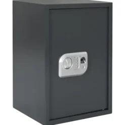 Pengeskabe^Digitalt pengeskab med elektronisk lås - Mørkegrå | Størrelse: 31x35x50 cm | Materiale: Stål