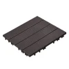 Outlet Dækfliser, Sammenlåsende plast 30x30x2 cm, Mørkebrun, Udendørs gulvbelægning Havedekorationer