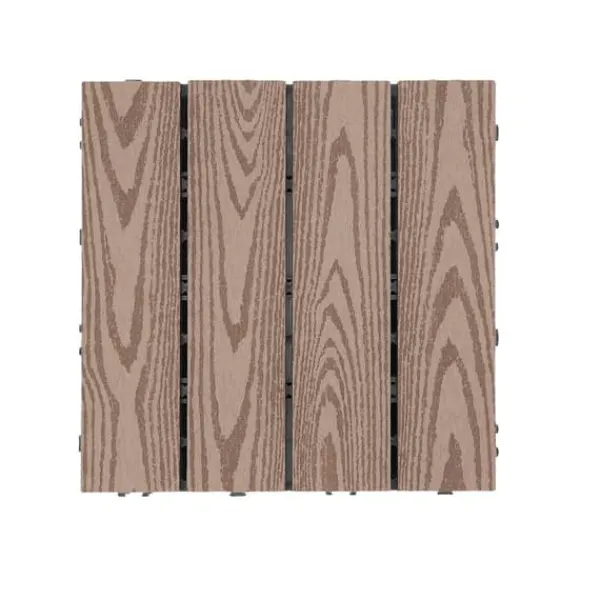 Havedekorationer^Dækfliser, WPC-materiale, Sammenkoblingsdesign,Kaffe