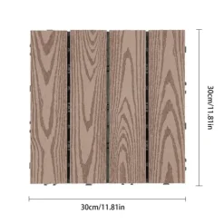 Havedekorationer^Dækfliser, WPC-materiale, Sammenkoblingsdesign,Kaffe