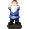 Clearance Dobbelt Langfinger Harpiks Have Santa - Blå Havedekorationer