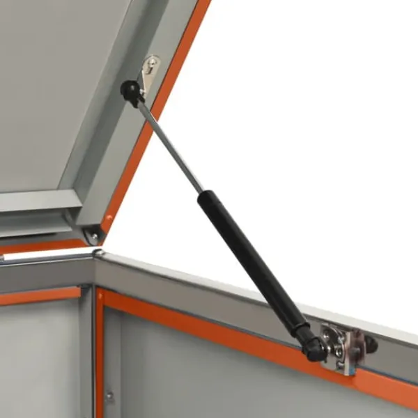 Skure, Garager & Carports^Dobbelt skraldespandsskjuler i rustfrit stål - Robust og luftcirkulerende | Størrelse: 138x77,5x112,5 cm