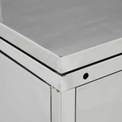 Skure, Garager & Carports^Dobbelt skraldespandsskur 240 l - Rustfrit stål | Farve: Sølv | Størrelse: 240 l