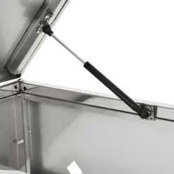 Skure, Garager & Carports^Dobbelt skraldespandsskur 240 l - Rustfrit stål | Farve: Sølv | Størrelse: 240 l