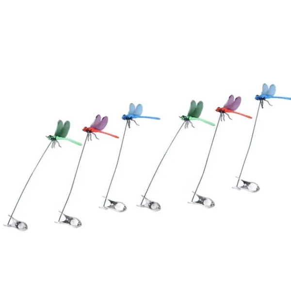 Best Dragonfly Clip Falske Dragonfly Stang Clips Naturligt organisk koncept 3D Dragonfly Have Decor til Familie Have Potte Blomster Plænehus Statue 6 Stk | CDON Havedekorationer