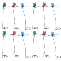 Hot Dragonfly Clip Falske Dragonfly Stang Clips Naturlig organisk koncept 3D Dragonfly Have Decor til Familie Have Potte Blomster Plænehus Statue 12 Stk | CDON Havedekorationer