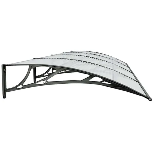 Skure, Garager & Carports^Dørbaldakin i polycarbonat 400x100 cm | Farve: Sort
