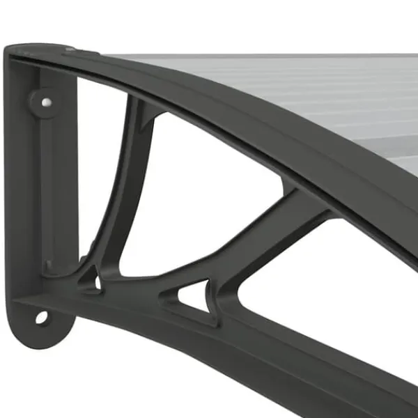 Skure, Garager & Carports^Dørbaldakin i polycarbonat 400x100 cm | Farve: Sort
