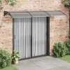 Dørbaldakin i polycarbonat - Slidstærk beskyttelse til dør | Størrelse: 300x100 cm | Farve: Sort Buer, Spalier, Lysthuse Uden Tag