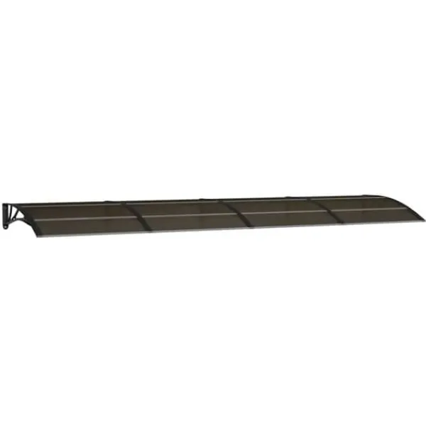 Skure, Garager & Carports^Dørbaldakin 400x100 cm - Polycarbonat | Farve: Sort | Størrelse: 400x100 cm