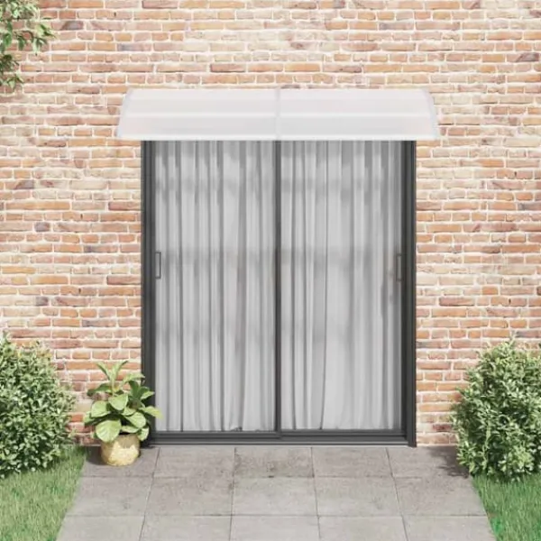 Buer, Spalier, Lysthuse Uden Tag^Dørbaldakin 200x75 cm - Vejrbestandig og holdbar | Farve: Grå/Transparent | Størrelse: 200x75 cm