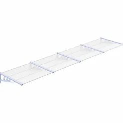 New Dørbaldakin 396x90 cm i polycarbonat | Farve: Grå/Transparent | Størrelse: 396x90 cm Skure, Garager & Carports