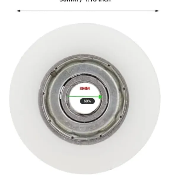 Drivhus^Dørhjulsudskiftningssæt, drivhusdørrulle, drivhusdørudskiftningsrulle, 30 mm diameter, velegnet til skydedøre